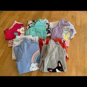 Lot of 5 girls Carter’s fall/winter PJs